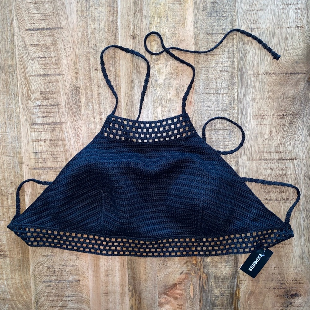 NWT Express Crochet Bikini Top